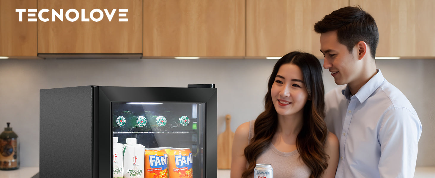 冷蔵庫 27L コンプレッサー式 3～14℃ ドリンク用 直冷式 – TECNOLOVE