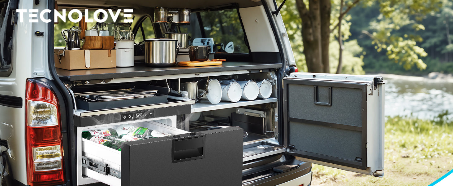 12 Volt Drawer Refrigerator 33QT（32L）12V RV Fridge Freezer