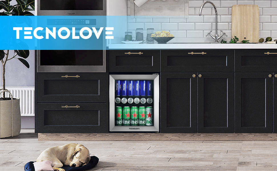 Beverage Refrigerator Cooler, 1.6 Cu.Ft Mini Fridge Silver