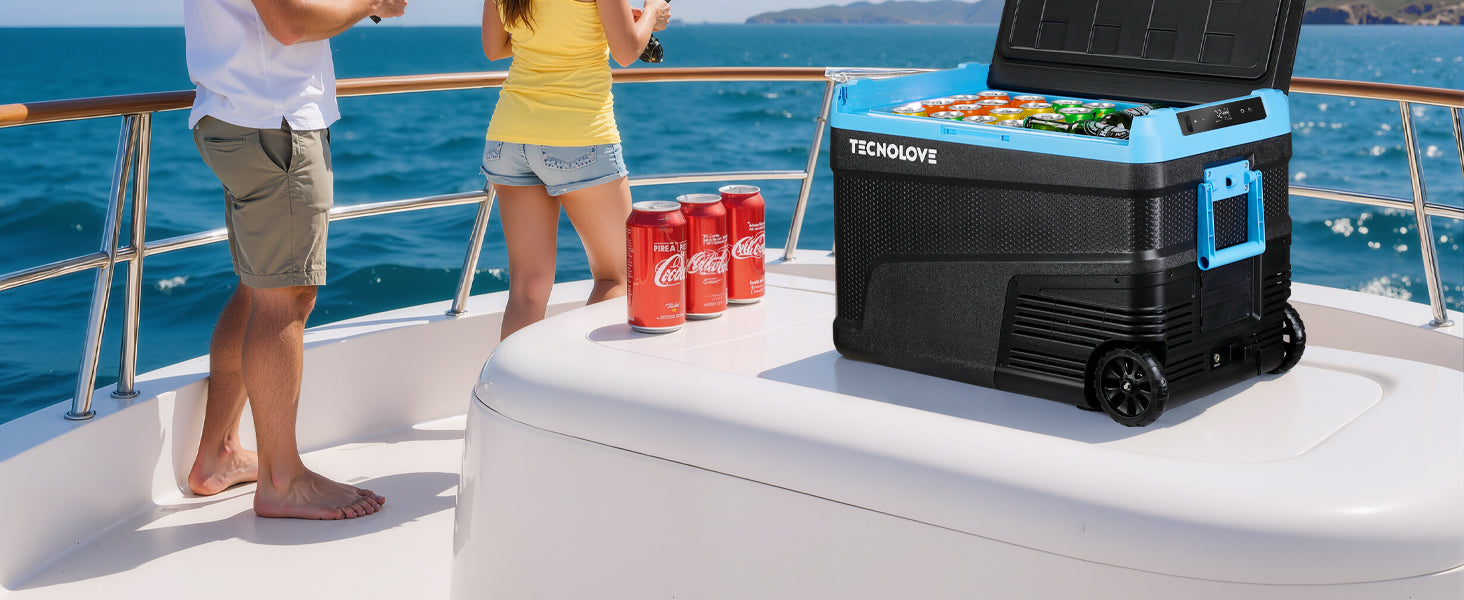 45L Car Refrigerator Freezer, 48QT Single Zone Portable Cooler