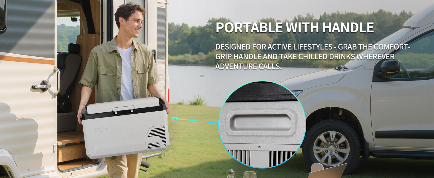 12V Car Refrigerator, 22QT Portable Freezer Cooler