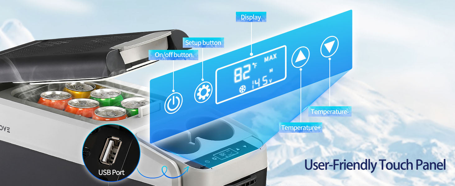 12 Volt Center Console Fridge,Car Refrigerator 16QT(15L) Cooler