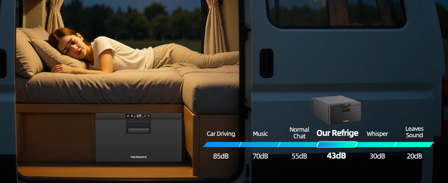 12 Volt Drawer Refrigerator 33QT（32L）12V RV Fridge Freezer