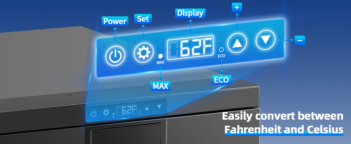 12 Volt Drawer Refrigerator 33QT（32L）12V RV Fridge Freezer