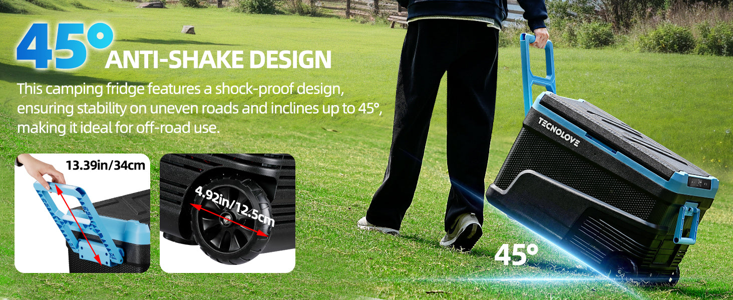 45L Car Refrigerator Freezer, 48QT Single Zone Portable Cooler