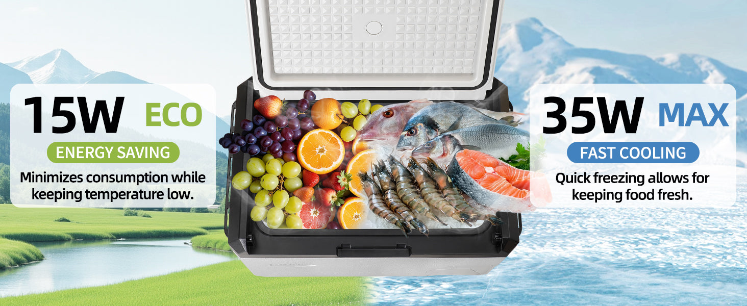 12V Car Refrigerator, 22QT Portable Freezer Cooler