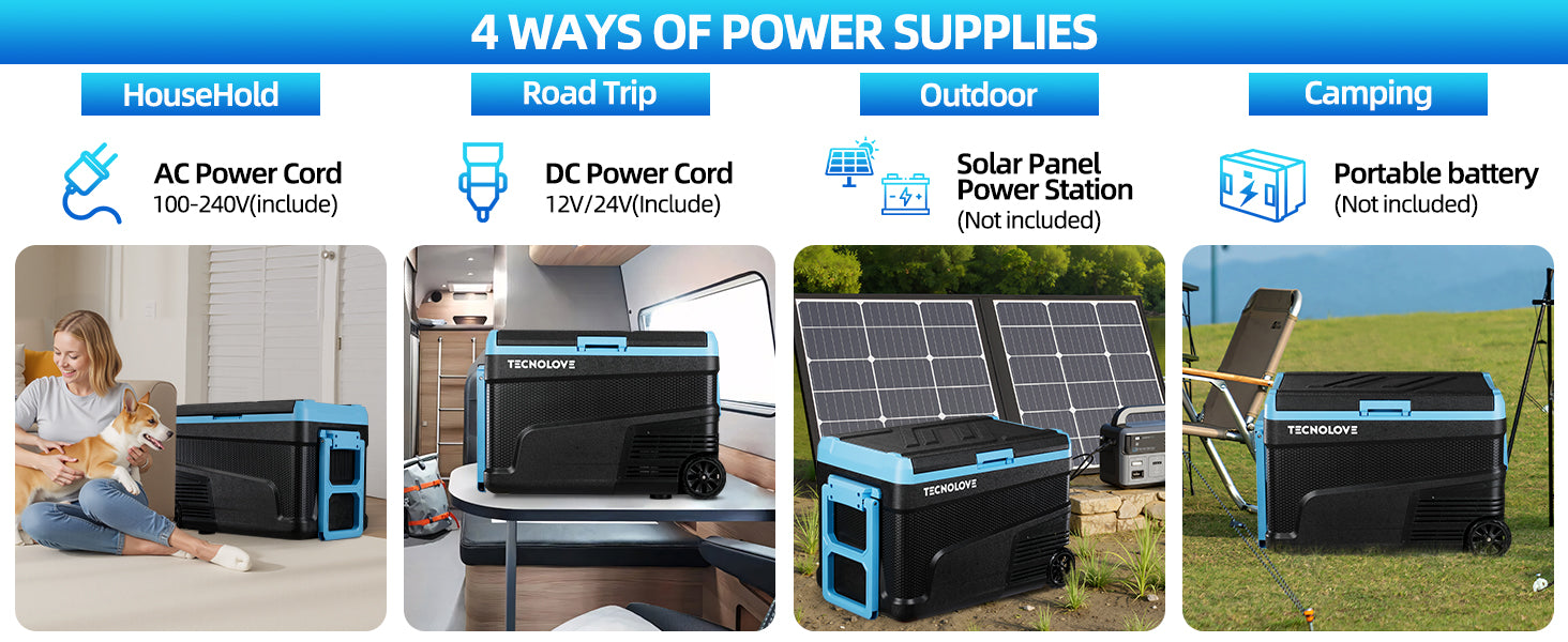 45L Car Refrigerator Freezer, 48QT Single Zone Portable Cooler