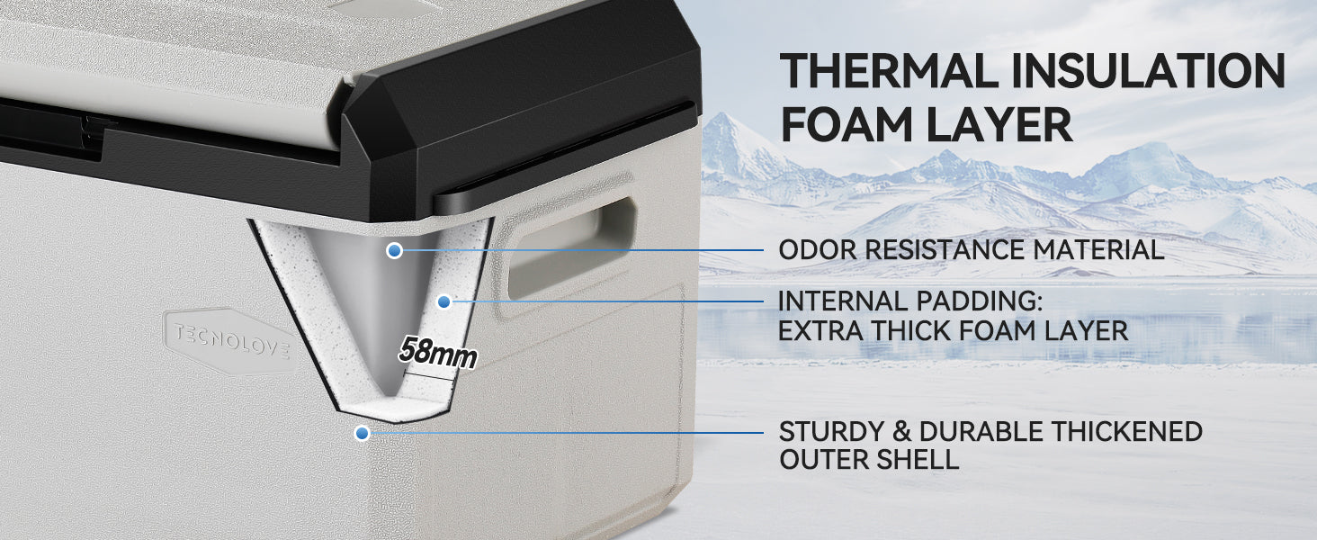 12V Car Refrigerator, 22QT Portable Freezer Cooler