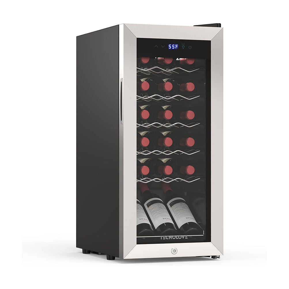 18 Bottle Wine Cooler with 41-68℉ Digital Temperature Control