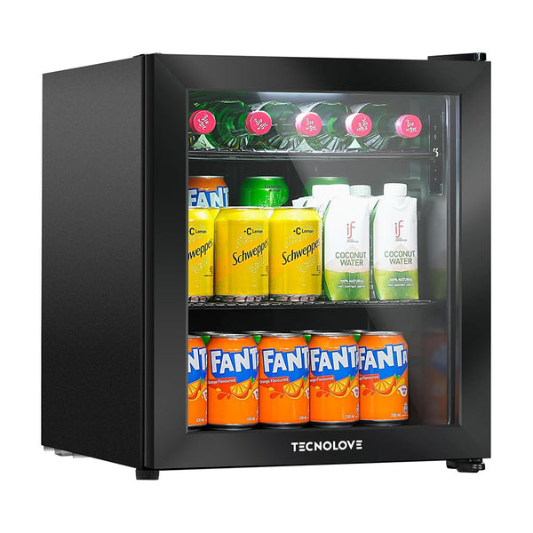 タッチパネル調温 冷蔵庫 46L コンプレッサー式 0～22℃ 黒枠 自動 