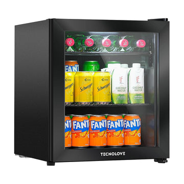 タッチパネル調温 冷蔵庫 46L コンプレッサー式 0～22℃ 黒枠 自動霜取り