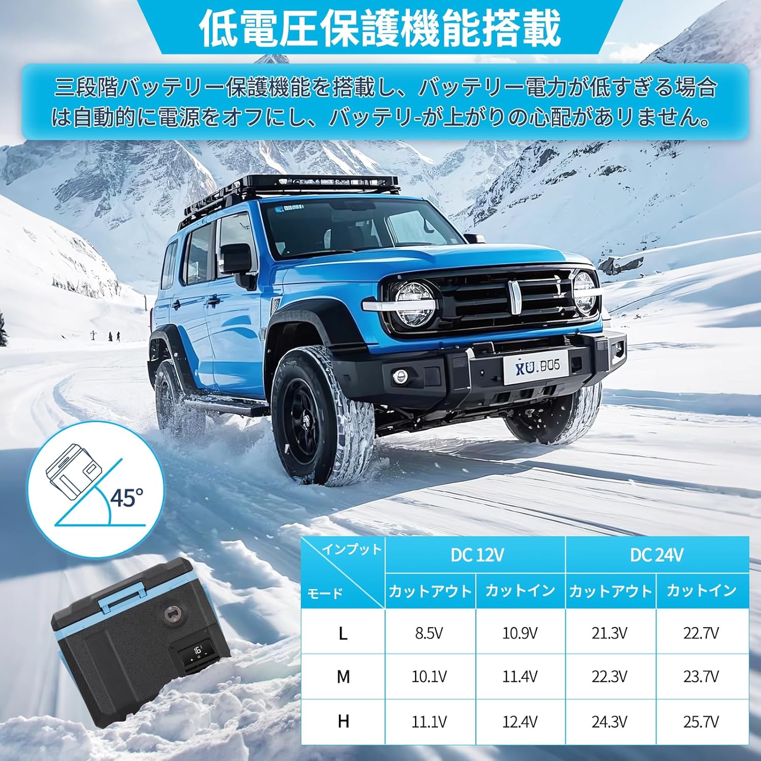 車載冷蔵庫 20L -20℃～20℃ 急速冷凍 ポータブル 2WAY電源対応