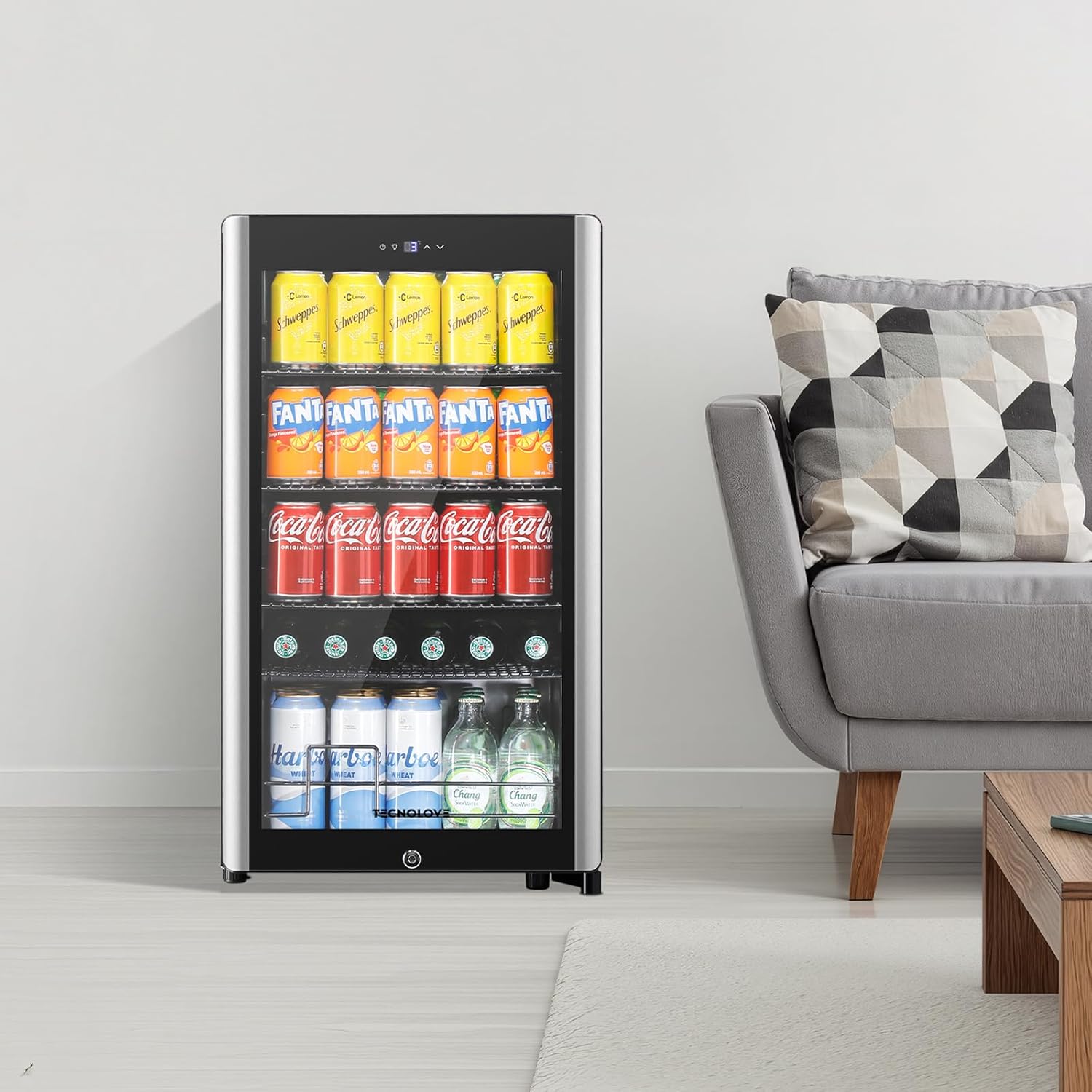 ドリンク冷蔵庫 86L アップグレード版 1～18℃ 幅45㎝ 自動霜取り