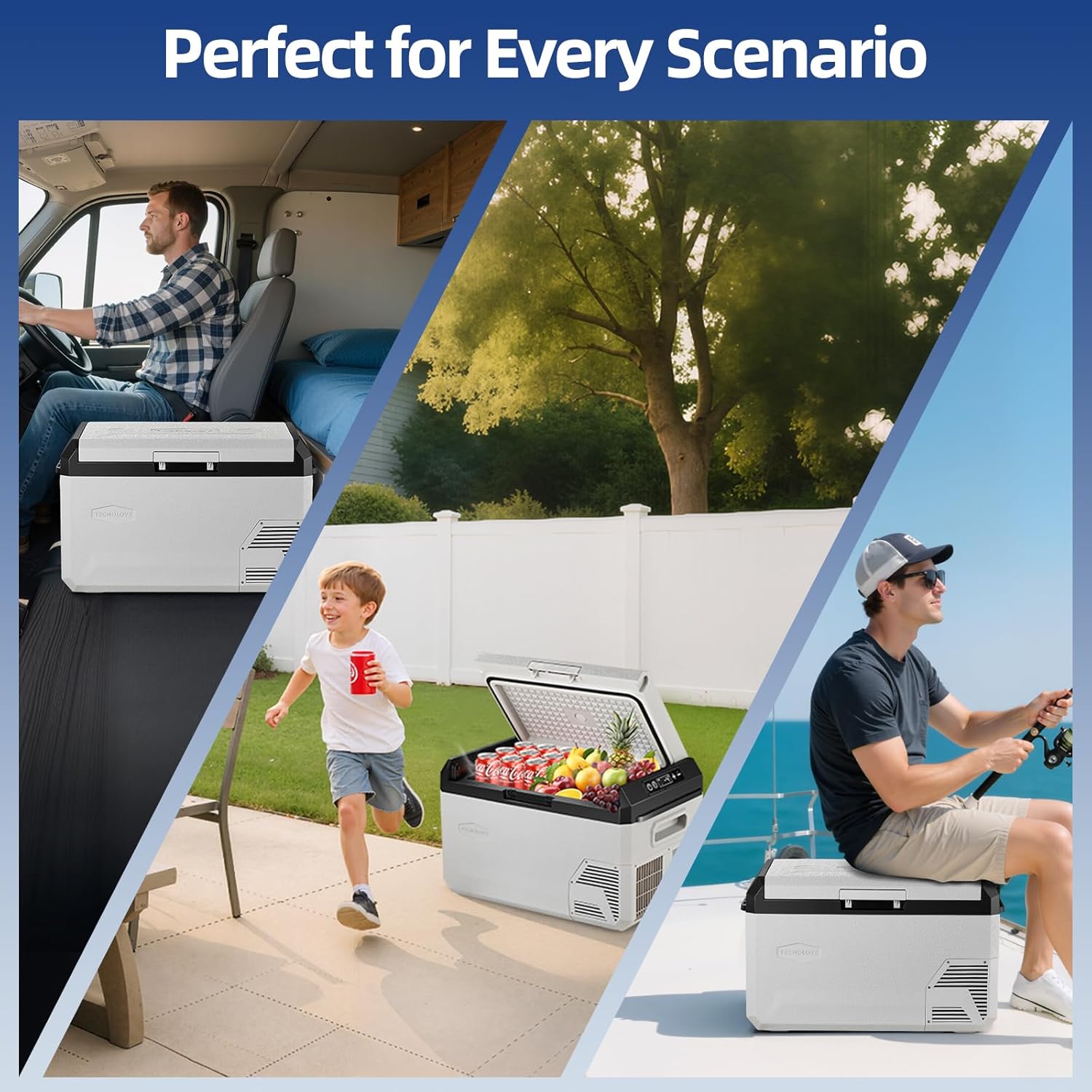 12V Car Refrigerator, 32QT Portable Freezer Cooler