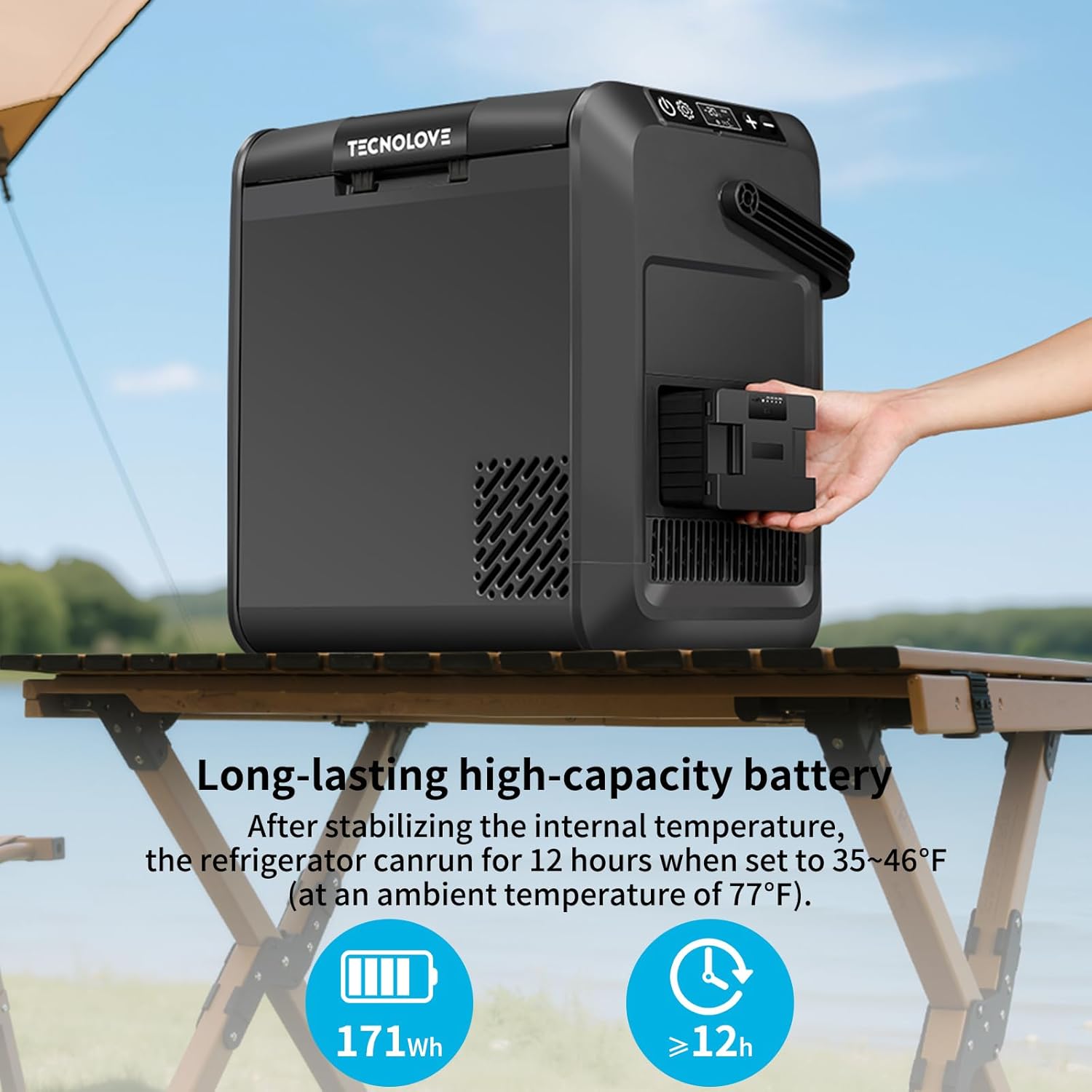 Portable Power 173Wh (15600mAh), Car Refrigerator Battery