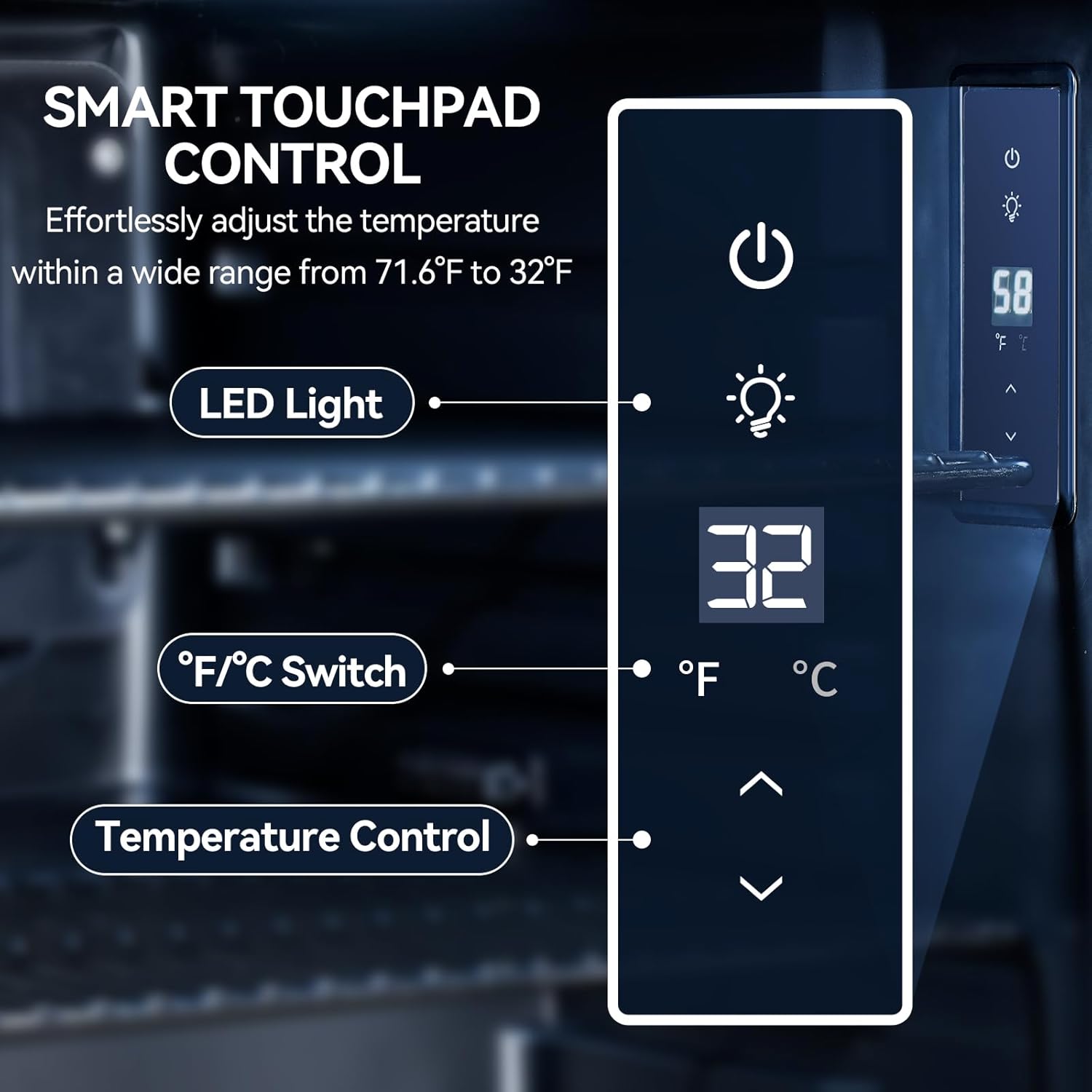 Beverage Refrigerator Cooler, 1.6 Cu.Ft Mini Fridge  Black