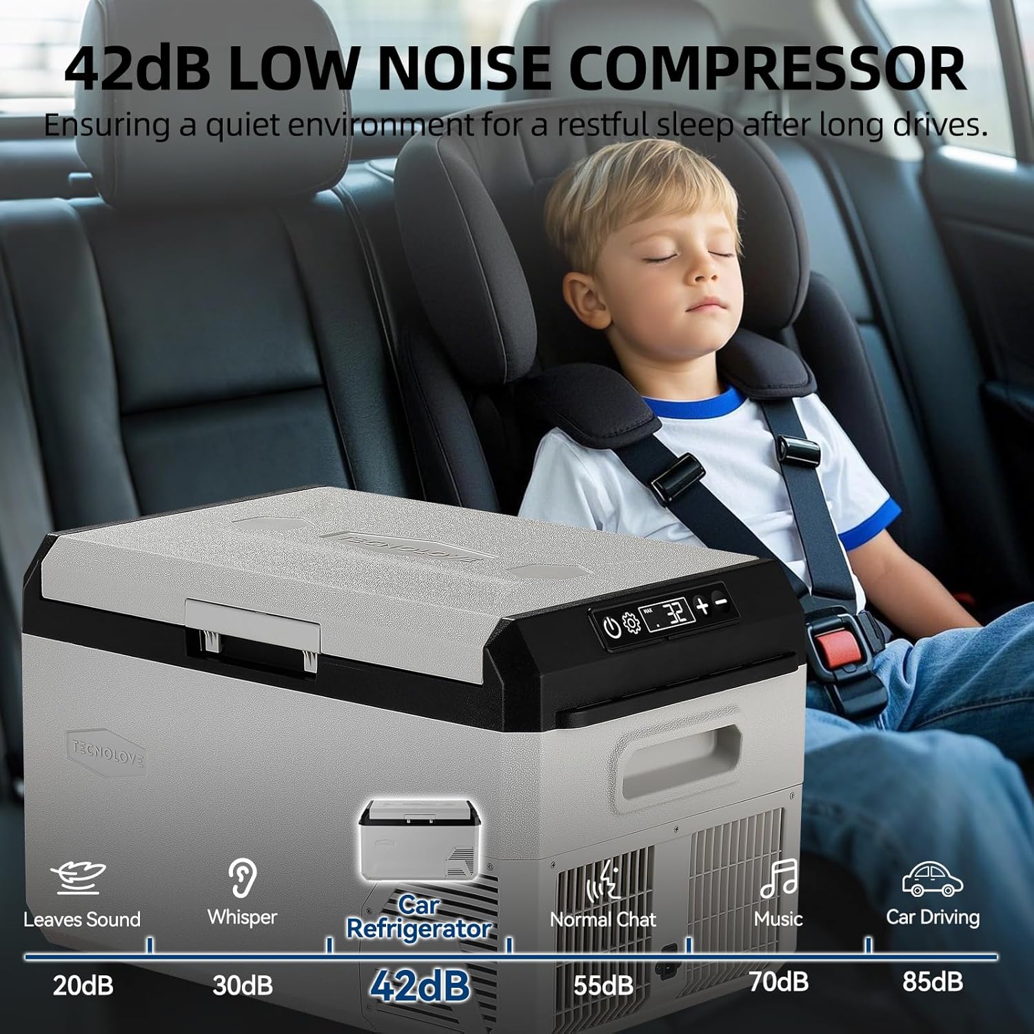 12V Car Refrigerator, 22QT Portable Freezer Cooler