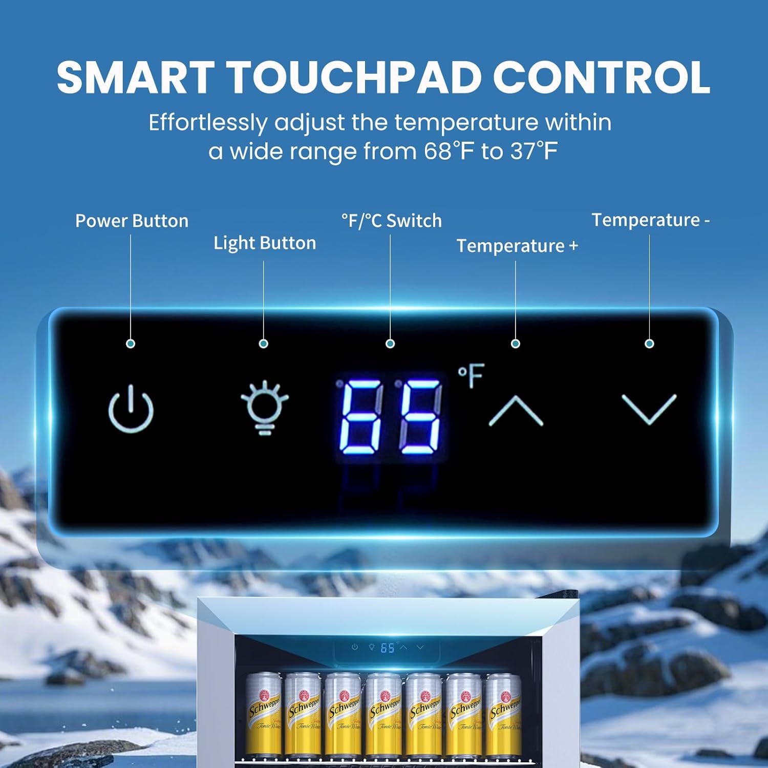 Beverage Refrigerator Cooler, 3 Cu.Ft Mini Fridge  Black