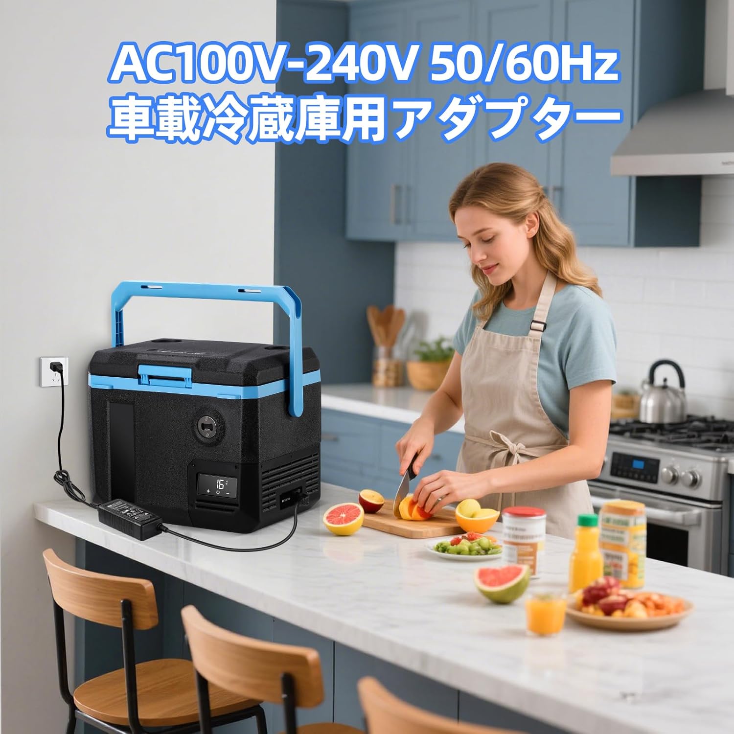 車載冷蔵庫 汎用 ACアダプター ACコード AC100V-240V 6A 2.5m
