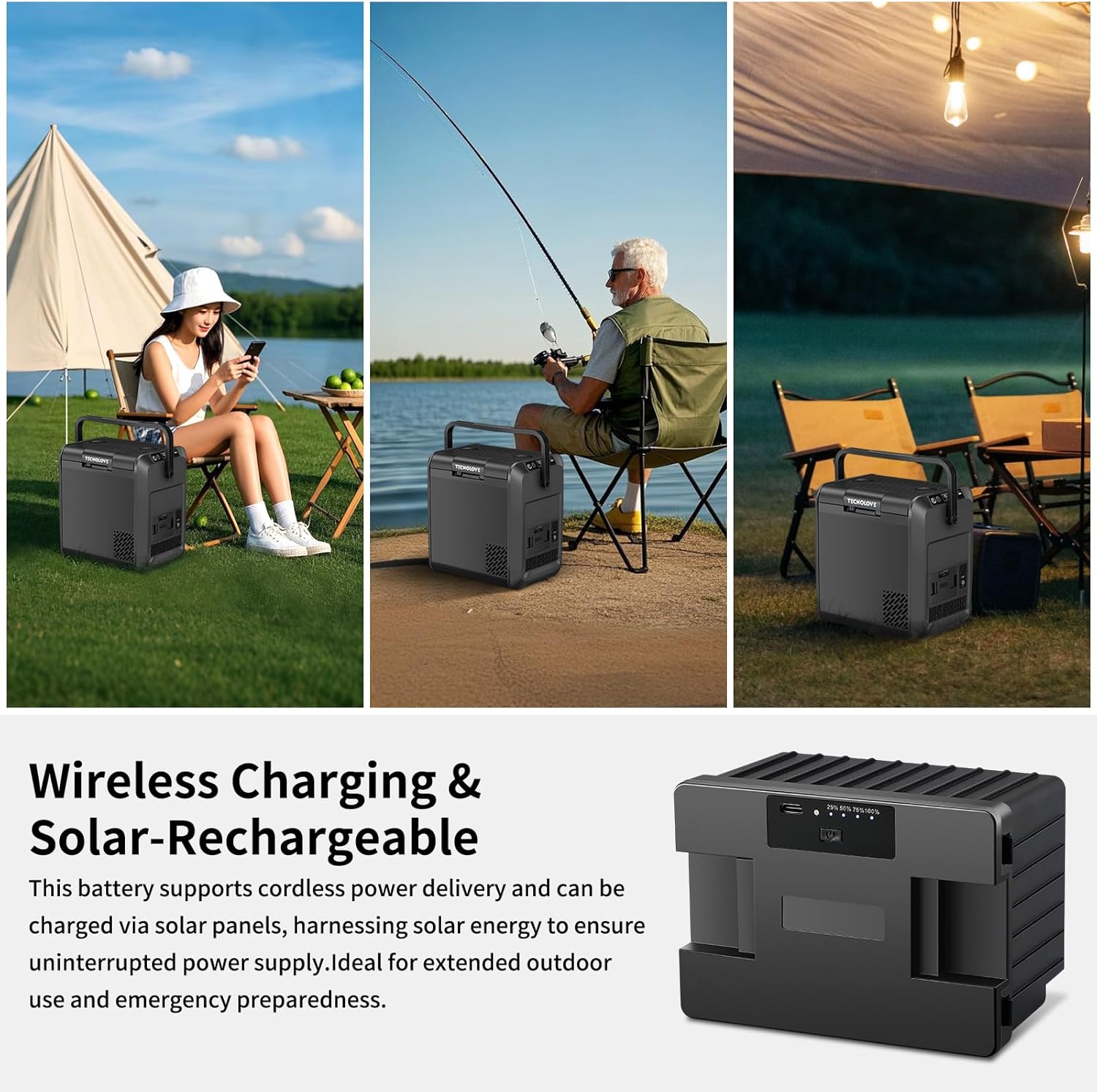 Portable Power 173Wh (15600mAh), Car Refrigerator Battery