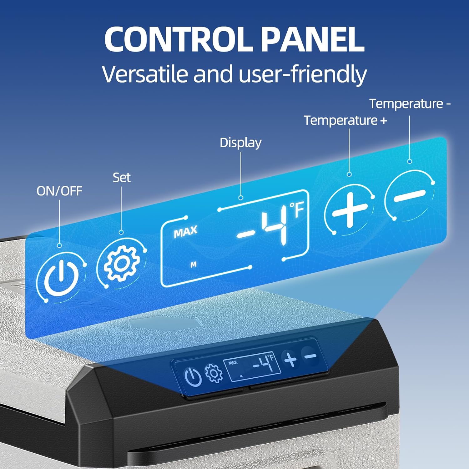 12V Car Refrigerator, 22QT Portable Freezer Cooler