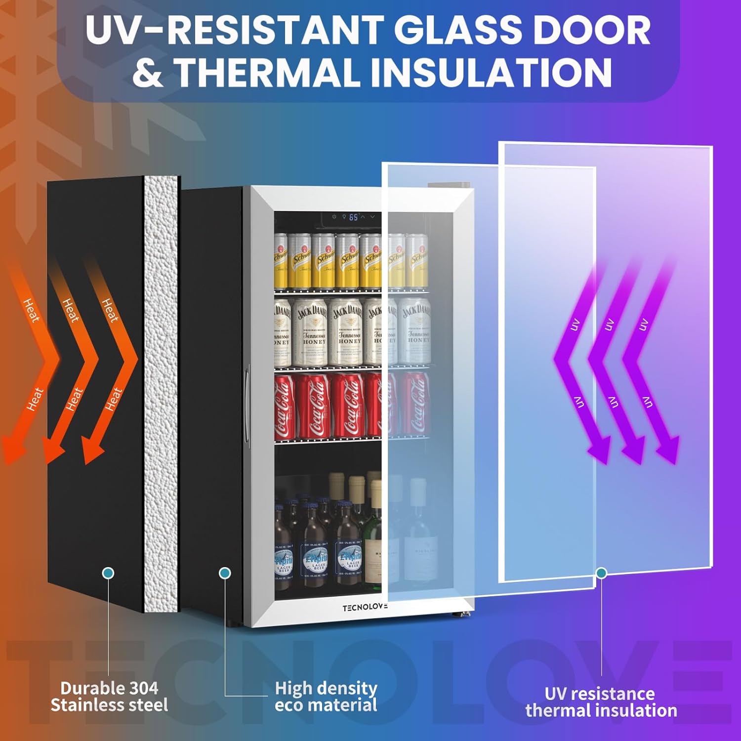 Beverage Refrigerator Cooler, 3 Cu.Ft Mini Fridge  Black