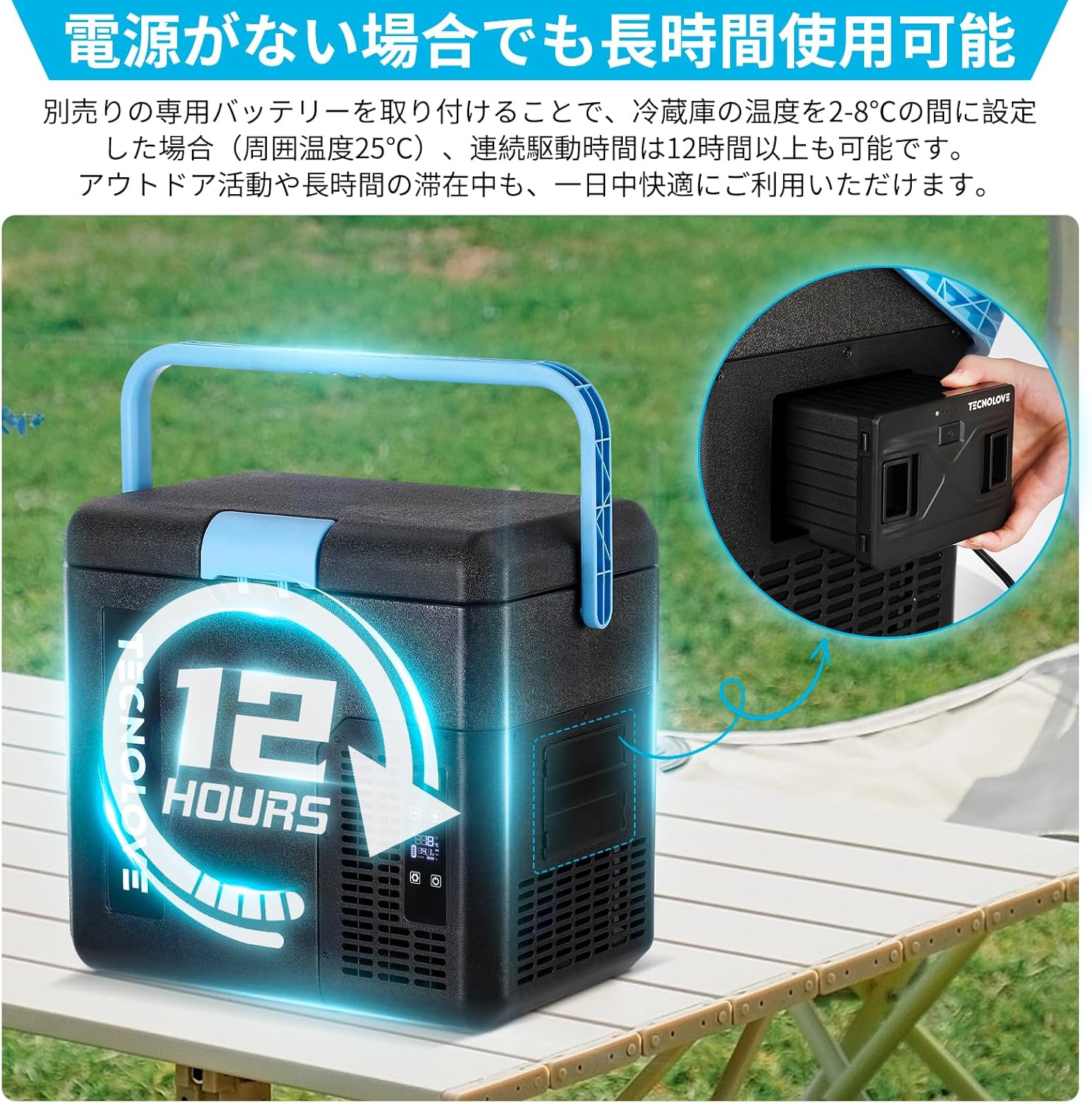 車載冷蔵庫 専用バッテリー 15600mAh/173Wh 大容量 長時間駆動