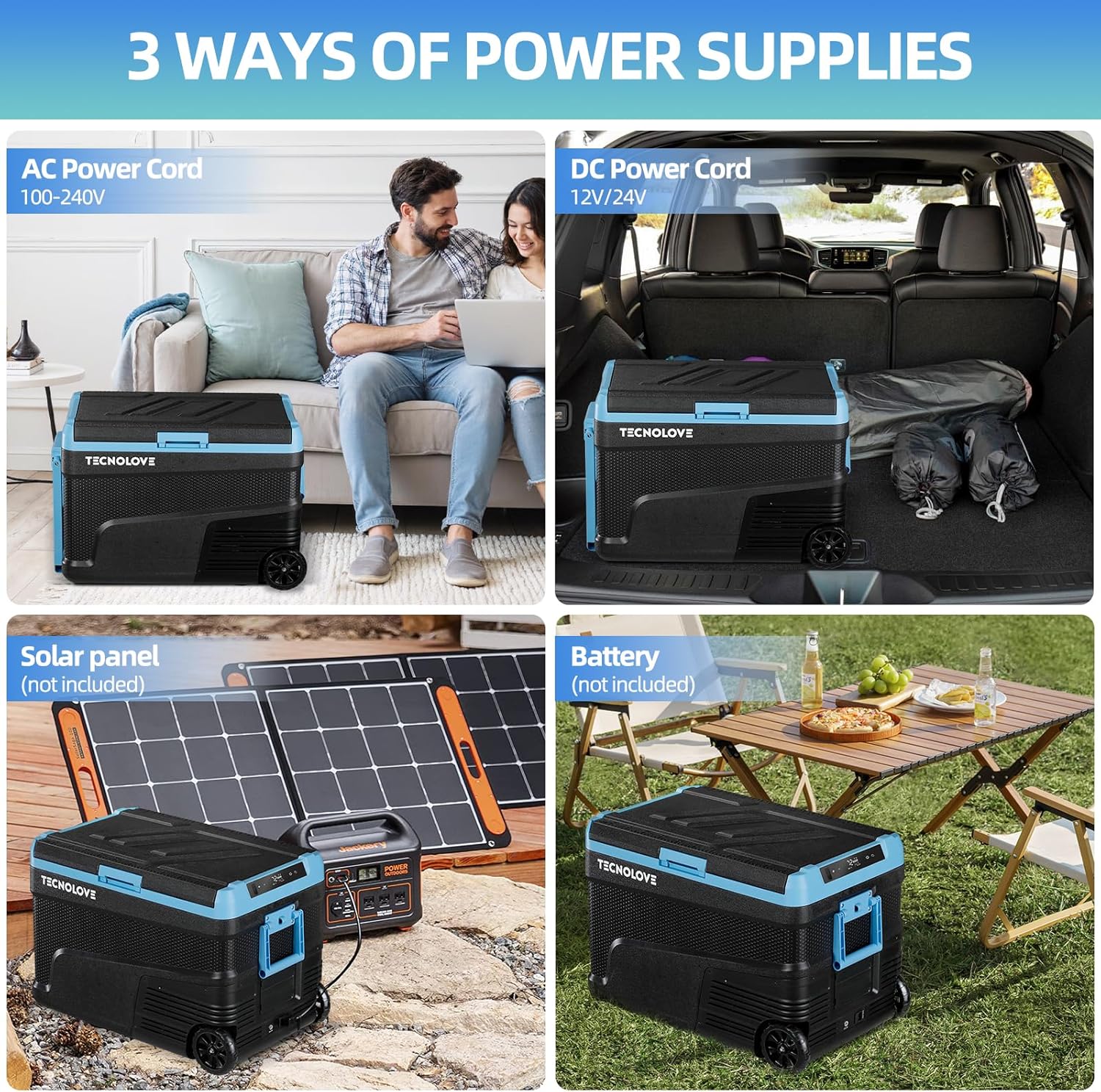 45L Car Refrigerator Freezer, 48QT Single Zone Portable Cooler