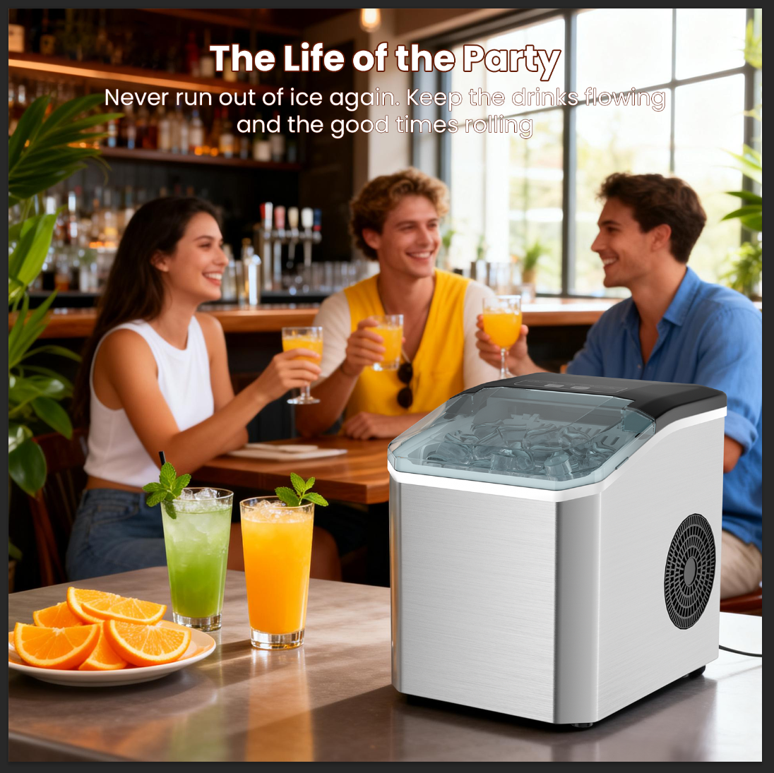 Countertop Ice Maker, 9 Ice Cubes in 10 Minutes