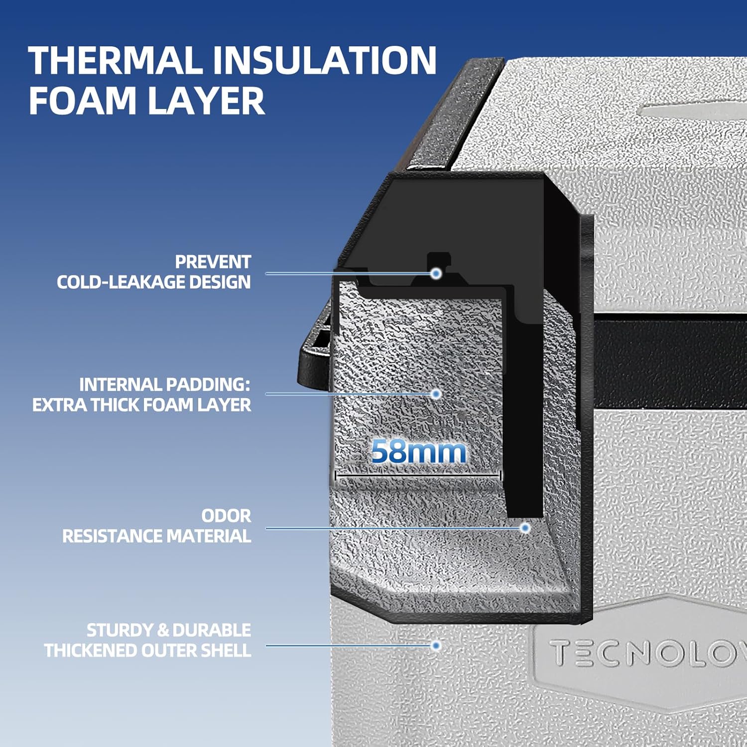 12V Car Refrigerator, 22QT Portable Freezer Cooler