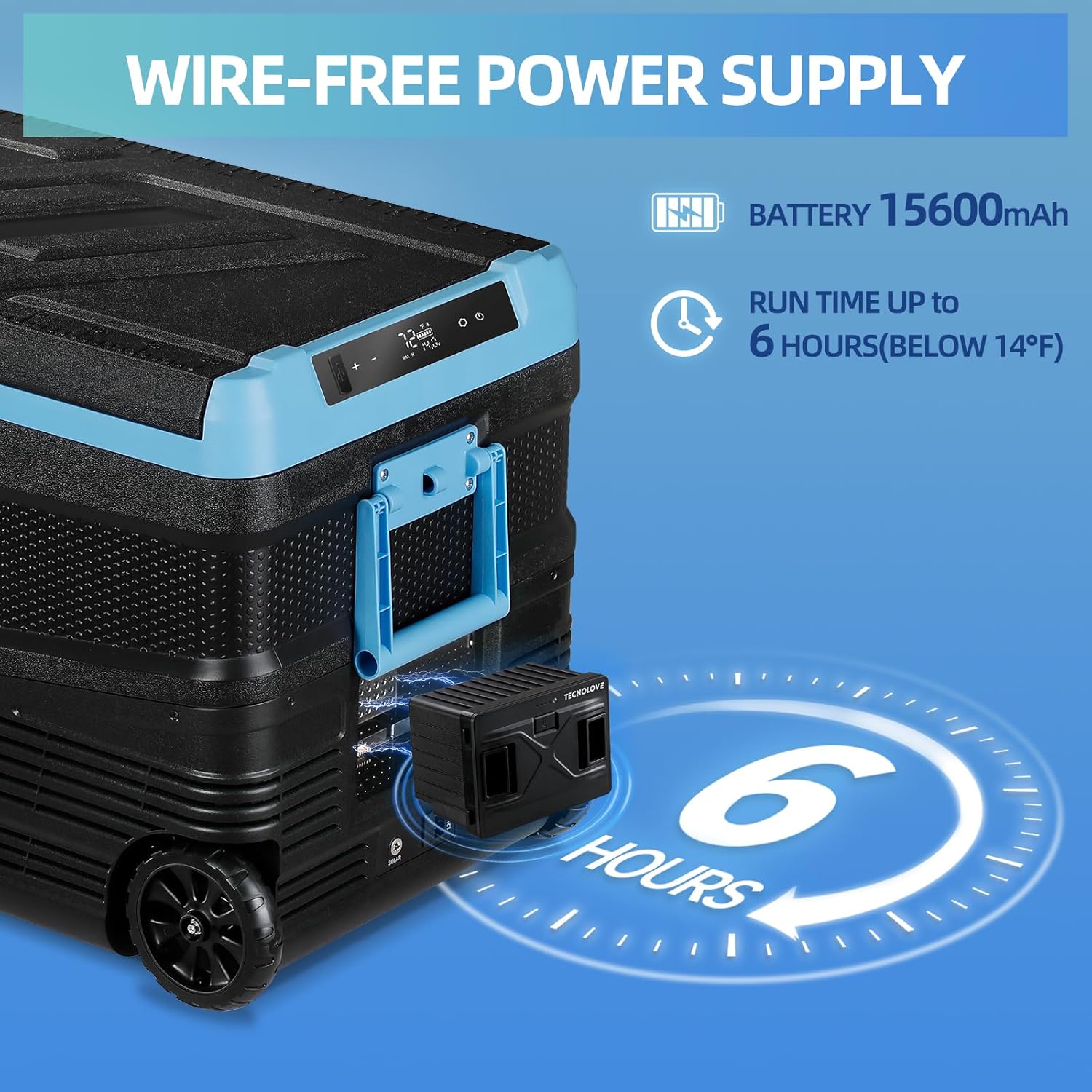 45L Car Refrigerator Freezer, 48QT Single Zone Portable Cooler